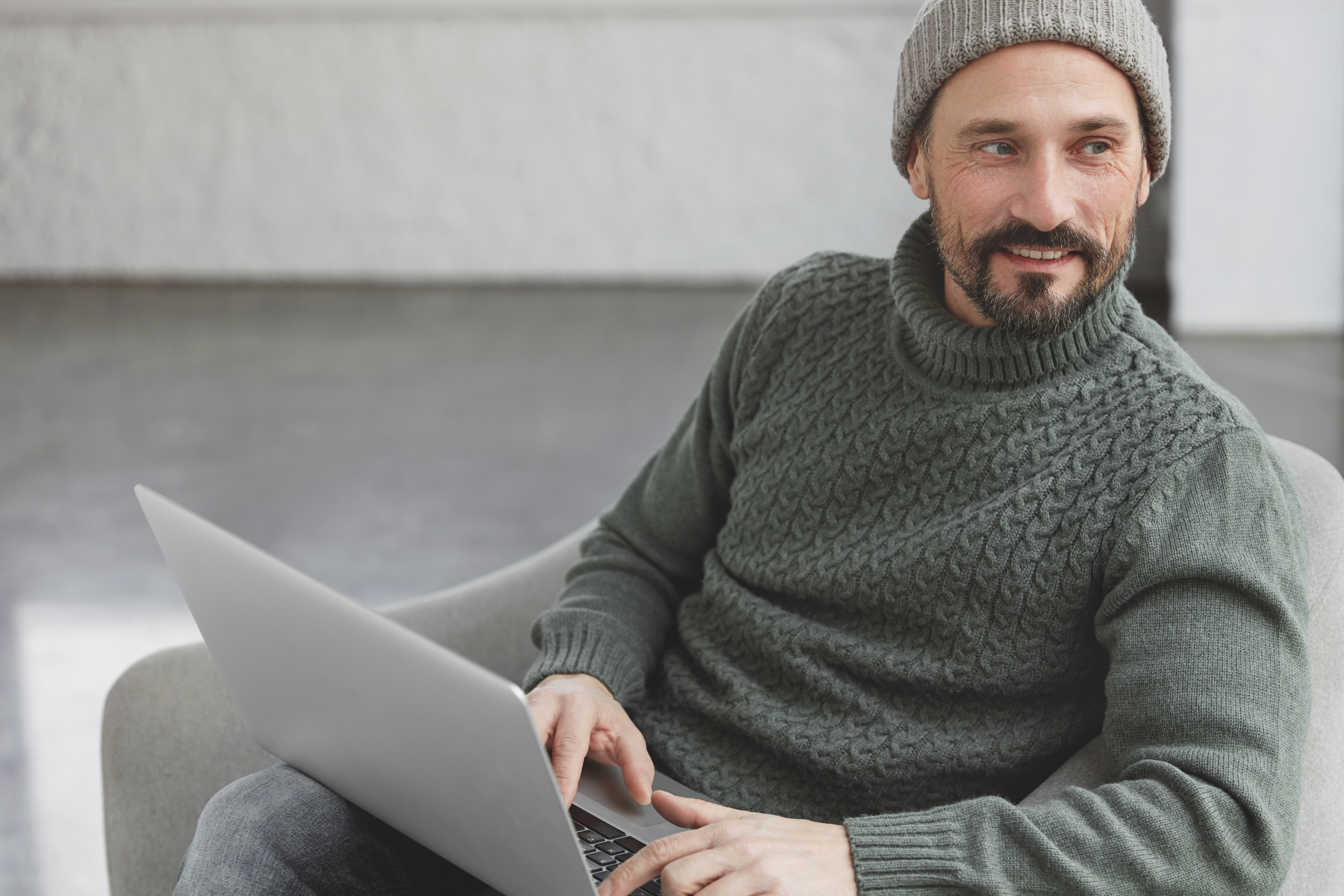 Man on computer